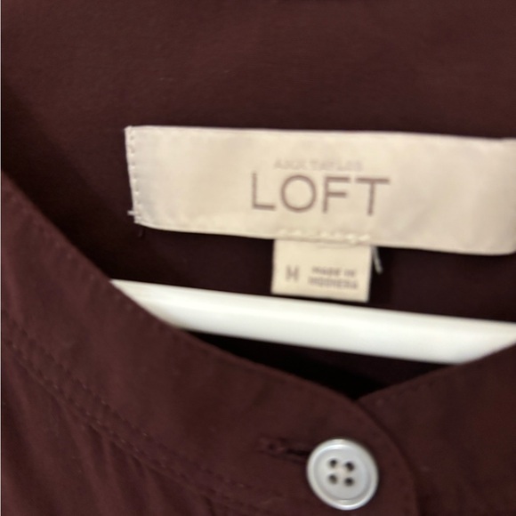 Dark Maroon LOFT‎ shirt - Picture 2 of 6